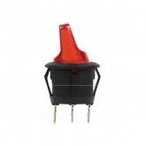Выключатель клавишный Rexant круглый 250V 6А (3с) ON-OFF красный