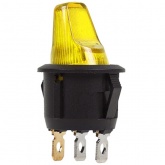 Выключатель клавишный Rexant круглый 250V 6А (3с) ON-OFF желтый
