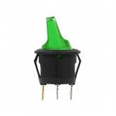 Выключатель клавишный круглый Rexant 250V 6А (3с) ON-OFF зеленый