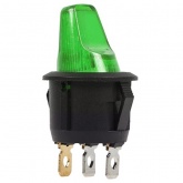 Выключатель клавишный круглый Rexant 250V 6А (3с) ON-OFF зеленый