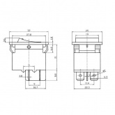 Выключатель-автомат клавишный Rexant 250V 10А (4с) RESET-OFF красный с подсветкой