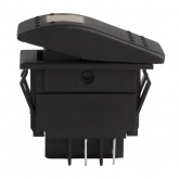 Выключатель клавишный Rexant 250В ON-OFF желтый с подсветкой