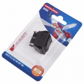 Выключатель клавишный Rexant 250V 15А (6с) ON-OFF-ON черный с нейтралью блистер