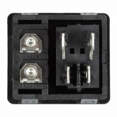 Выключатель клавишный 250 V 6 А (4с) ON-OFF черный с штекером C8 2PIN  REXANT