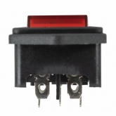 Выключатель клавишный Rexant 250V 16 А (4с) ON-OFF красный с подсветкой и штекером C14 3PIN