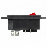 Выключатель клавишный Rexant 250V 16 А (4с) ON-OFF красный с подсветкой и штекером C14 3PIN