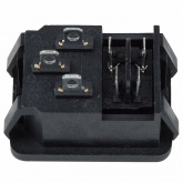 Выключатель клавишный Rexant 250V 10А (4с) ON-OFF красный с подсветкой и штекером C14 3PIN