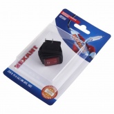 Выключатель клавишный Rexant 250V 15А (4с) ON-OFF красный с подсветкой влагозащита (блистер)