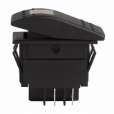 Выключатель клавишный 12V 35А (4с) ON-OFF желтый  с подсветкой  REXANT