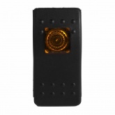 Выключатель клавишный 12V 35А (4с) ON-OFF желтый  с подсветкой  REXANT