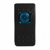 Выключатель клавишный Rexant 12V 35А (4с) ON-OFF синий с подсветкой