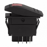 Выключатель клавишный Rexant 12V 35А (4с) ON-OFF красный с подсветкой