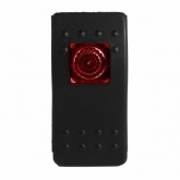 Выключатель клавишный Rexant 12V 35А (4с) ON-OFF красный с подсветкой