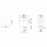 Выключатель клавишный Rexant 12V 35А (4с) ON-OFF с красной LED подсветкой