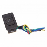Переключатель (стеклоподъемника) клавишный Rexant 12V 20А (6с) (ON)-OFF-(ON) черный с подсветкой и п