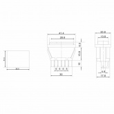 Выключатель (стеклоподъемника) клавишный Rexant 12V 20А (5с) (ON)-OFF-(ON) черный с подсветкой