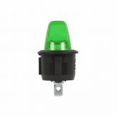 Выключатель клавишный Rexant круглый 12V 16А (3с) ON-OFF зеленый с подсветкой