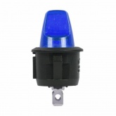 Выключатель клавишный Rexant круглый 12V 16А (3с) ON-OFF синий с подсветкой