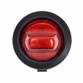 Выключатель клавишный Rexant круглый 12V 16А (3с) ON-OFF красный с подсветкой
