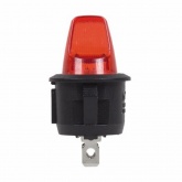 Выключатель клавишный Rexant круглый 12V 16А (3с) ON-OFF красный с подсветкой