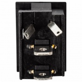Выключатель клавишный 12V 15А (3с) ON-OFF черный с подсветкой Mini Rexant