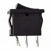 Выключатель клавишный 12V 15А (3с) ON-OFF черный с подсветкой Mini Rexant