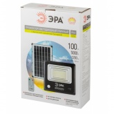 Прожектор светодиодный ЭРА 100W 1200Lm 5000K IP65 ПДУ на солн. батарее с датчиком движения