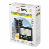 Прожектор светодиодный ЭРА 50W 360Lm 5000K IP65 ПДУ на солн. батарее с датчиком движения