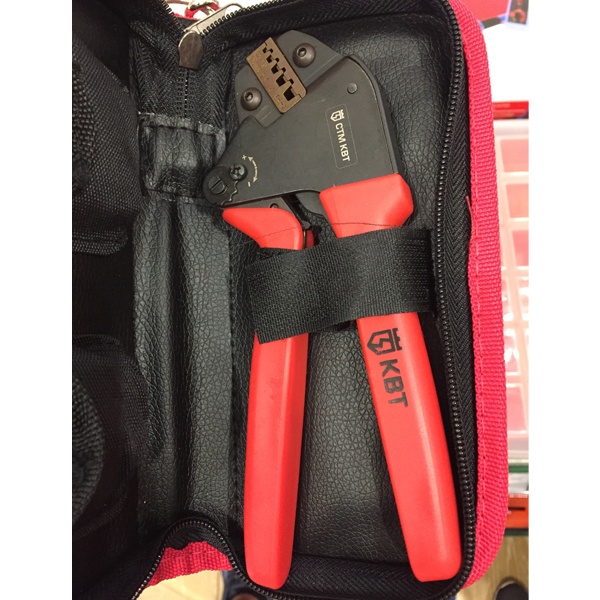 Пресс-клещи КВТ с тефлоновым покрытием, для опрессовки наконечников, с комплектом матриц