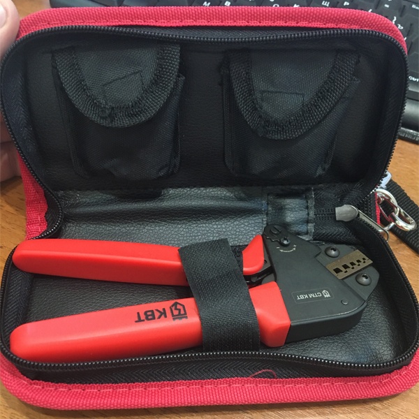 Пресс-клещи КВТ с тефлоновым покрытием, для опрессовки наконечников, с комплектом матриц