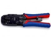 Инструмент Knipex для опрессовки штекеров типа Western вороненые 200 мм