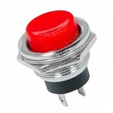Выключатель-кнопка  металл 220V 2А (2с) (ON)-OFF  d16.2  красная блистер REXANT