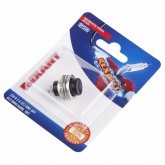 Выключатель-кнопка  металл 220V 2А (2с) (ON)-OFF  d16.2  черная блистер REXANT