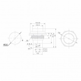 Выключатель-кнопка Rexant металл 220V 2А (2с) (ON)-OFFd16.2 зеленая (блистер)