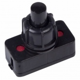 Выключатель-кнопка 250V 1А (2с) ON-OFF  черный   (для настольной лампы) блистер REXANT