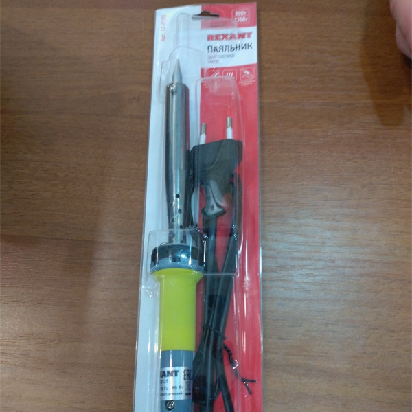 Паяльник с керамическим нагревателем, мощностью 80 Ватт, с долговечным жалом, Рексант