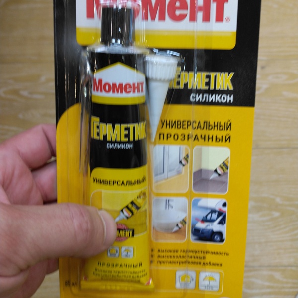 Герметик силиконовый универсальный Момент, прозрачный, объемом 85 мл