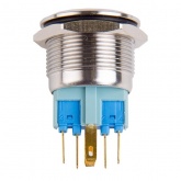 Кнопка антивандальная Rexant d22 250V без фиксации (6с) (ON)-OFF/(OFF)-ON подсв/зеленая