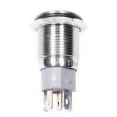 Кнопка антивандальная Rexant d16 250V без фиксации (5с) (ON)-OFF плоская подсв/красная power