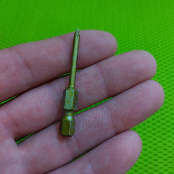 Бита крестообразная PH0 x 50 мм экстратвёрдая, для винтов Phillips-Recess, с заостренными гранями наконечника