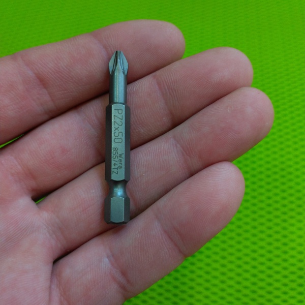 Бита крестообразная вязкой твёрдости PZ2 x 50 мм, для винтов Pozidriv, с торсионной зоной