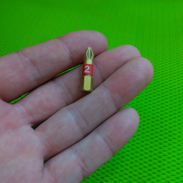 Бита с крестовым шлицем Phillips и маркировкой, WERA PH 2/25 мм 851/1 BDC, с алмазным покрытием