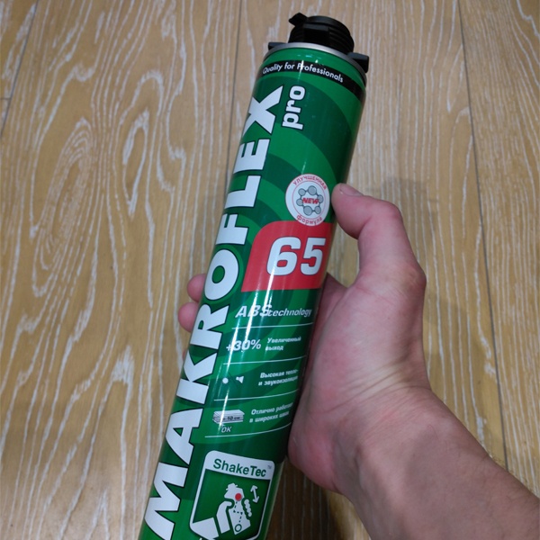 Однокомпонентная профессиональная монтажная пена Макрофлекс ShakeTec 65 PRO, для нанесения пистолетом, с увеличенным выходом