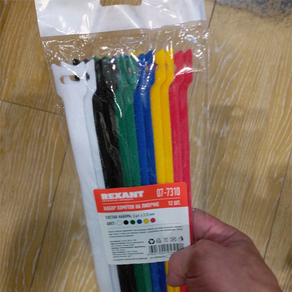 Набор многоразовых стяжек на липучке MGT 310мм REXANT