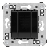 Звонок в стену DKC Avanti, черный квадрат