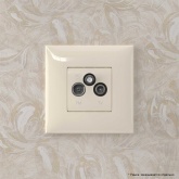 Розетка TV-FM-SAT DKC Avanti в стену, ванильная дымка