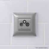 Розетка TV-FM-SAT DKC Avanti в стену, закаленная сталь