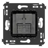 Розетка TV-FM-SAT DKC Avanti в стену, черный квадрат