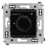 Термостат для теплых полов в стену DKC Avanti, черный квадрат