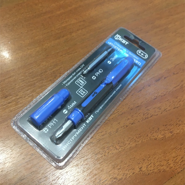 Отвертка НБ-4 с двухсторонними битами (2 шт)